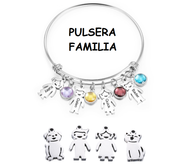 PULSERA "FAMILIA", CON FIGURAS PERSONALIZADAS PULSERA "FAMILIA", CON FIGURAS PERSONALIZADAS