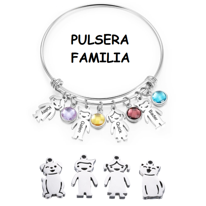 PULSERA "FAMILIA", CON FIGURAS PERSONALIZADAS