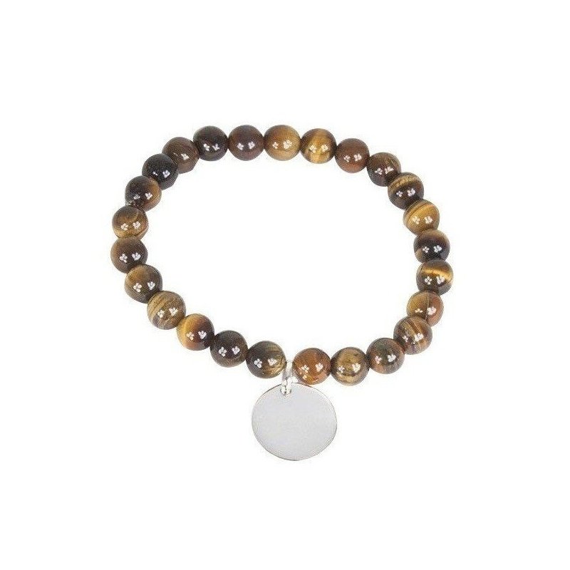 PULSERA PERSONALIZADA ZAMAK Y PIEDRAS NATURALES