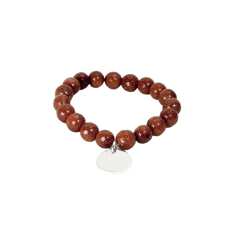 PULSERA PERSONALIZADA ZAMAK Y PIEDRAS NATURALES