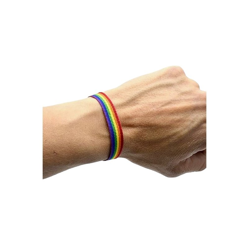 PULSERA BANDERA ARCOIRIS LGTB (LOTE DE 2 UNIDADES)