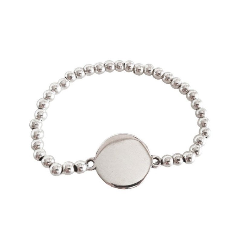 PULSERA BOLAS CON CHAPA PERSONALIZADA