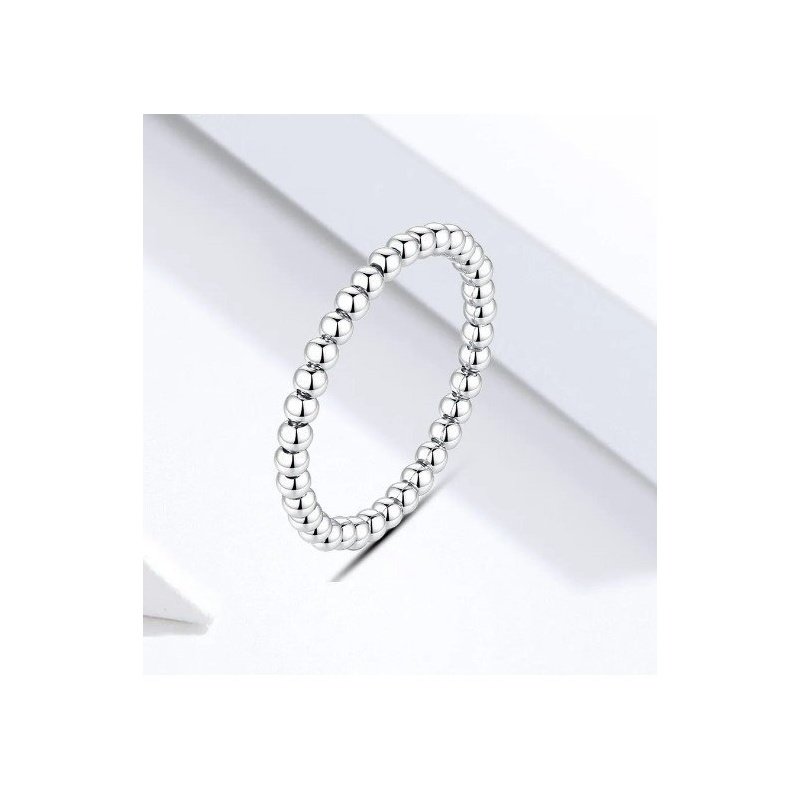 ANILLO BOLAS PLATA DE 1ª LEY, ELÁSTICO