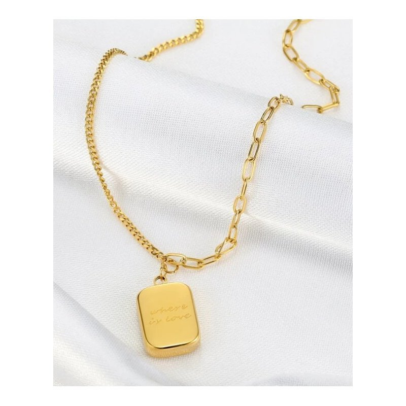COLGANTE AMOR, ACERO Y ORO