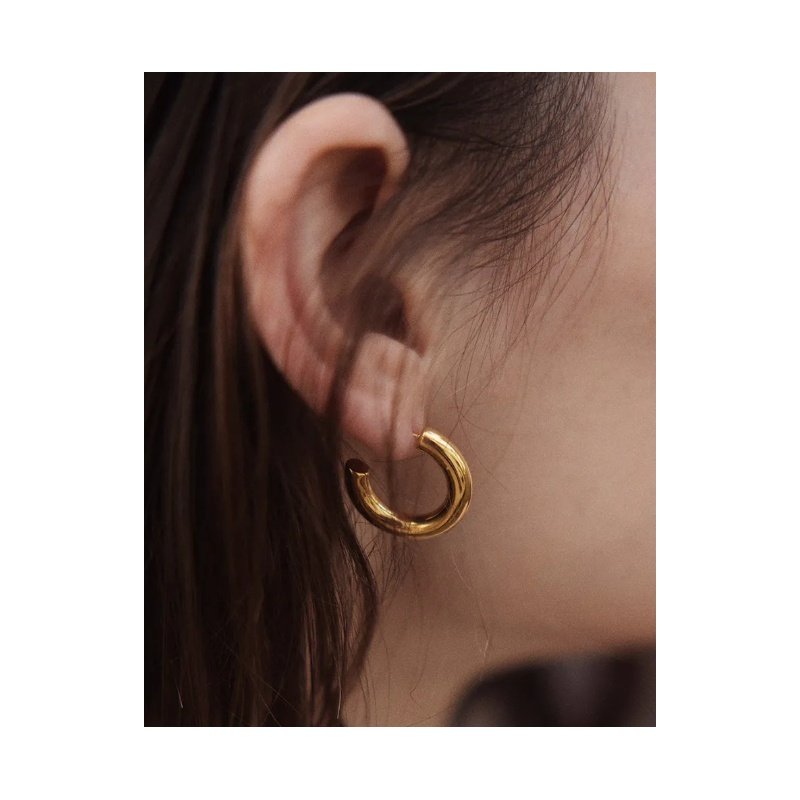 PENDIENTES ANUBIS MINI, ACERO Y ORO WATERPROOF