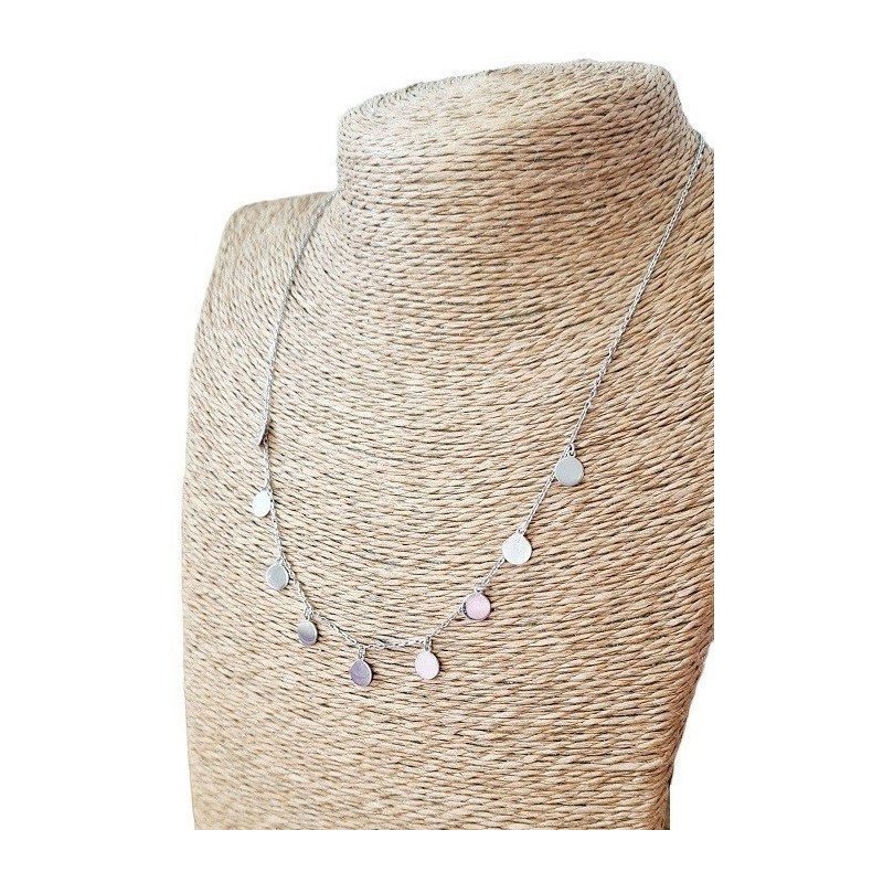 GARGANTILLA PLATA DE 1ª LEY MEDALLITAS