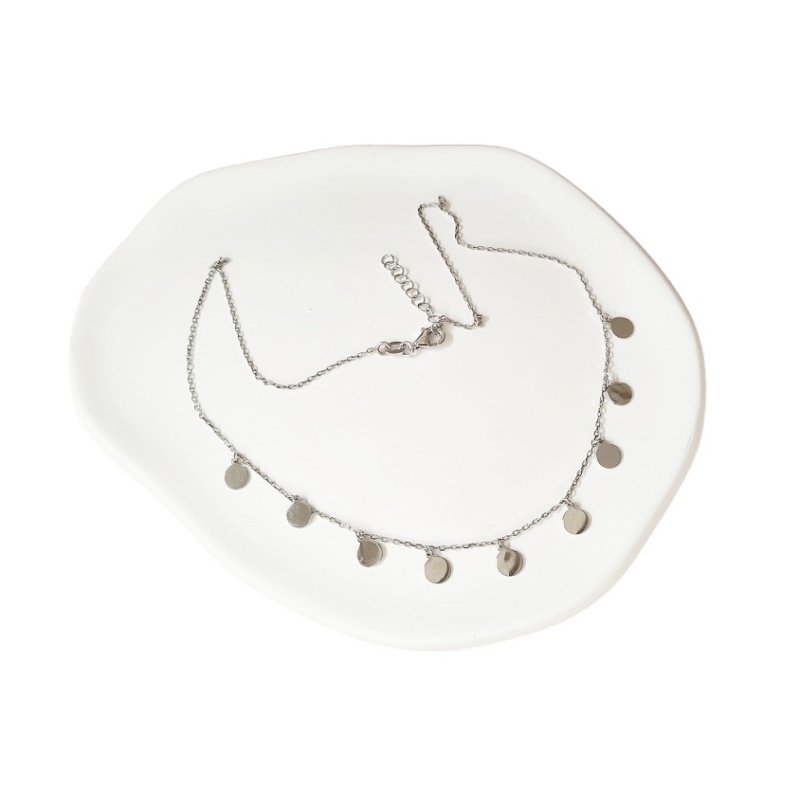 GARGANTILLA PLATA DE 1ª LEY MEDALLITAS