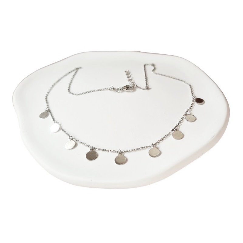 GARGANTILLA PLATA DE 1ª LEY MEDALLITAS