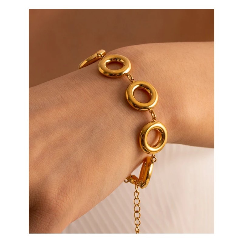 PULSERA WENDY ACERO Y ORO WATERPROOF