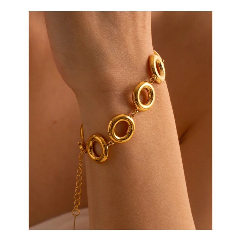 PULSERA WENDY ACERO Y ORO WATERPROOF