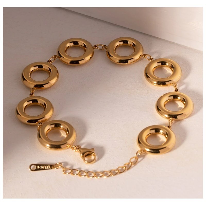 PULSERA WENDY ACERO Y ORO WATERPROOF