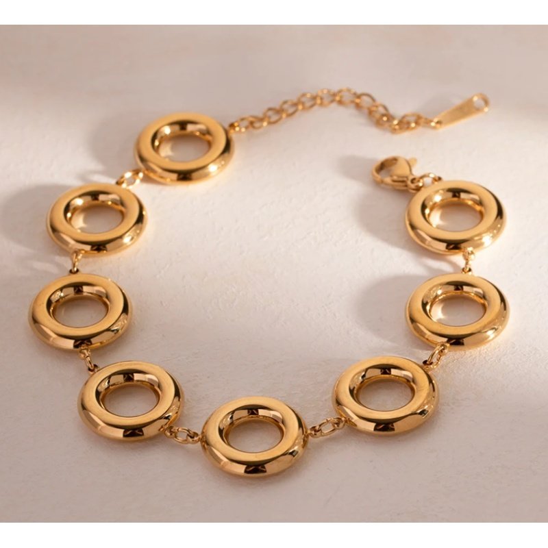 PULSERA WENDY ACERO Y ORO WATERPROOF