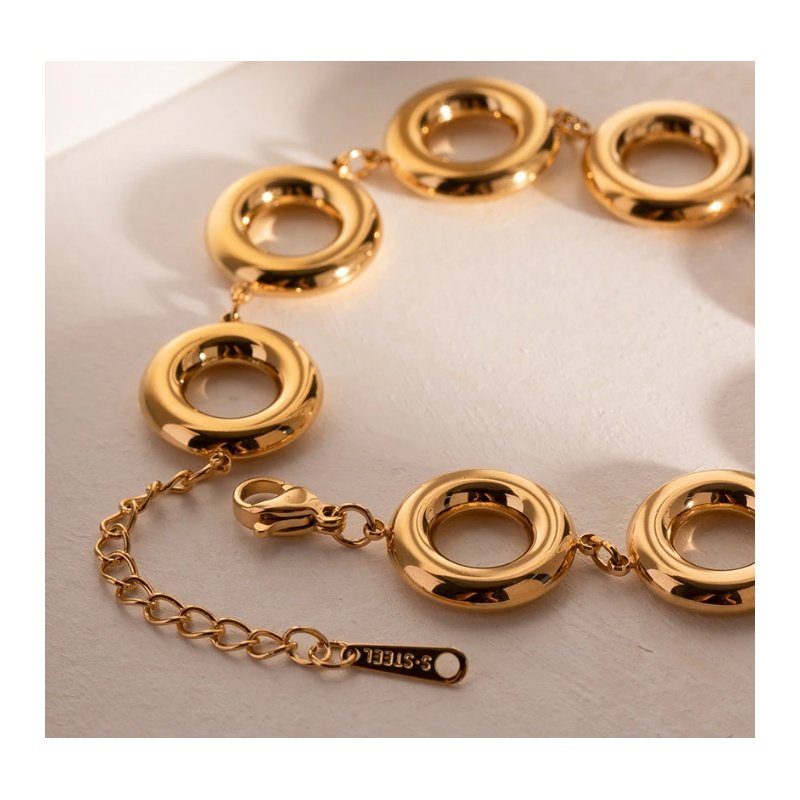 PULSERA WENDY ACERO Y ORO WATERPROOF
