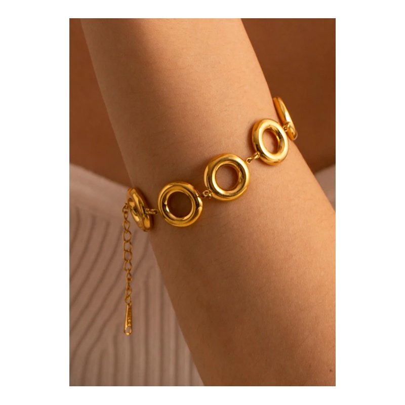 PULSERA WENDY ACERO Y ORO WATERPROOF