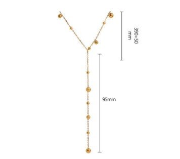 COLLAR GARGANTILLA "WATERFALL", ACERO Y ORO WATERPROOF