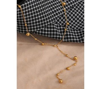 COLLAR GARGANTILLA "WATERFALL", ACERO Y ORO WATERPROOF