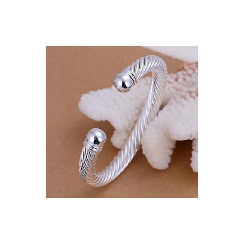 BRAZALETE TRENZADO CON PLATA 925