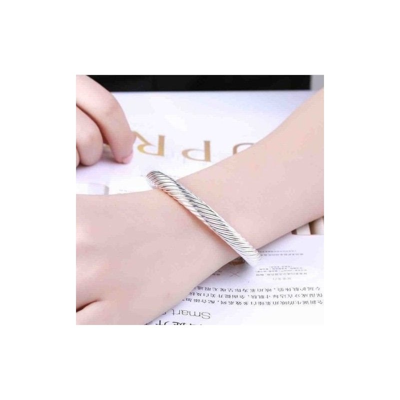 BRAZALETE TRENZADO CON PLATA 925