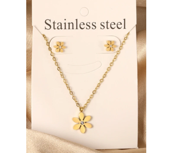 CONJUNTO DE COLGANTE Y PENDIENTES MARGARITAS