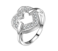 ANILLO CORONA CORAZÓN CON PLATA 925