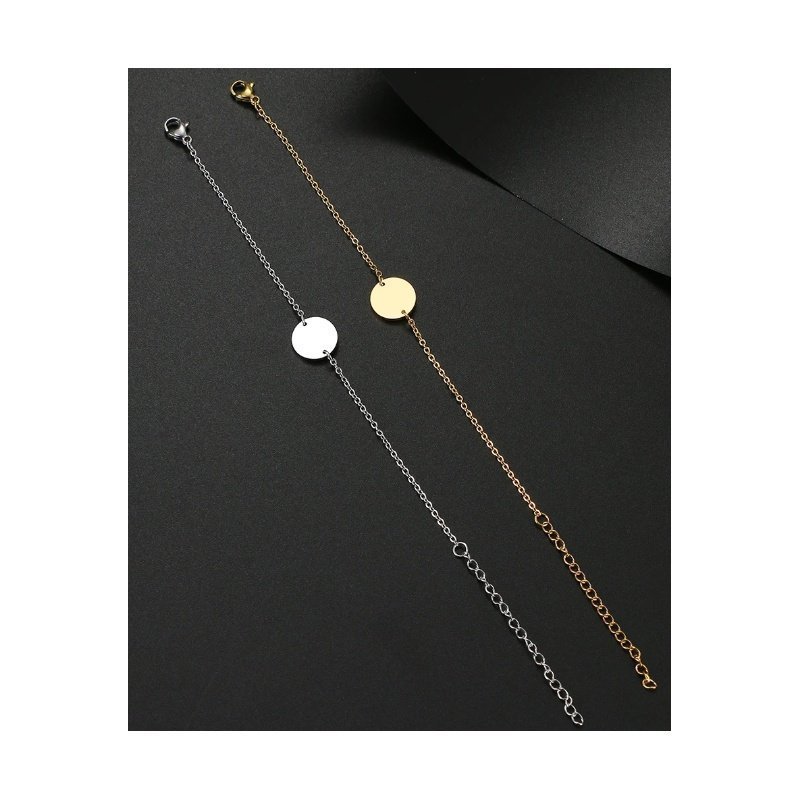 PULSERA ACERO CON CHAPITA PARA GRABAR