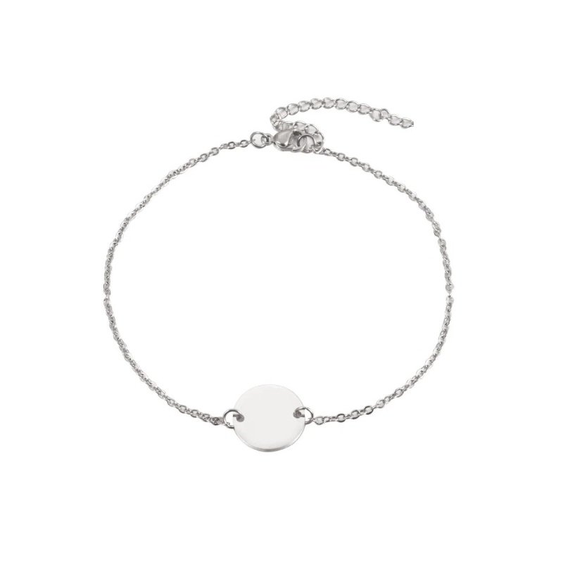 PULSERA ACERO CON CHAPITA PARA GRABAR