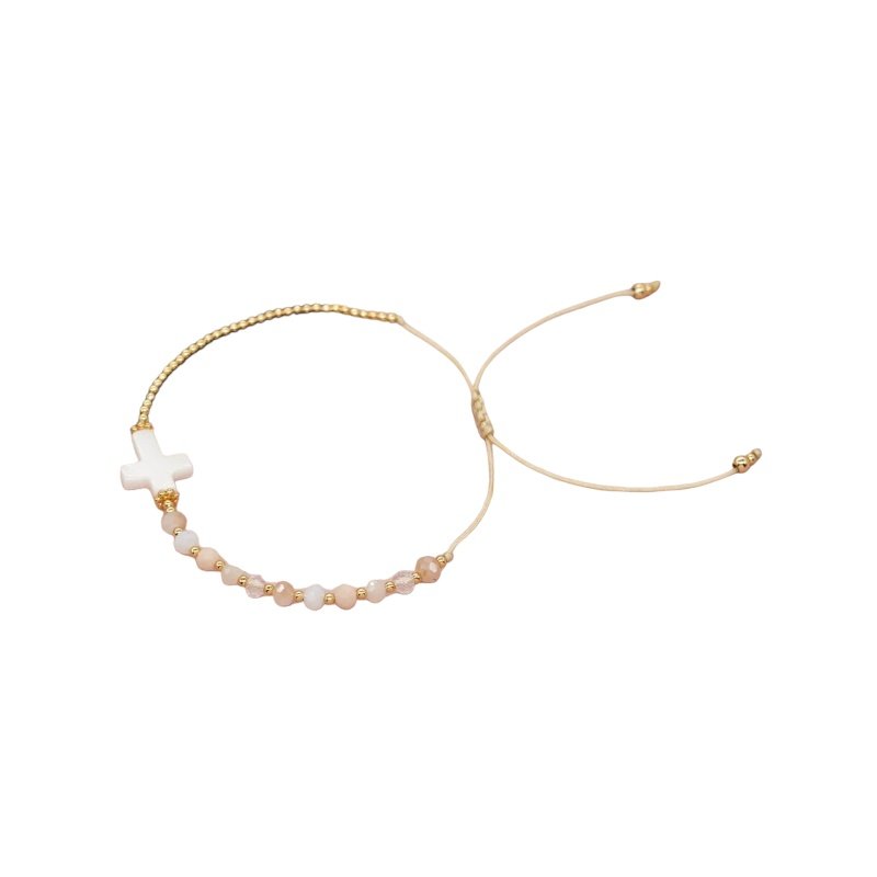 PULSERA CON CRUZ DE NACAR