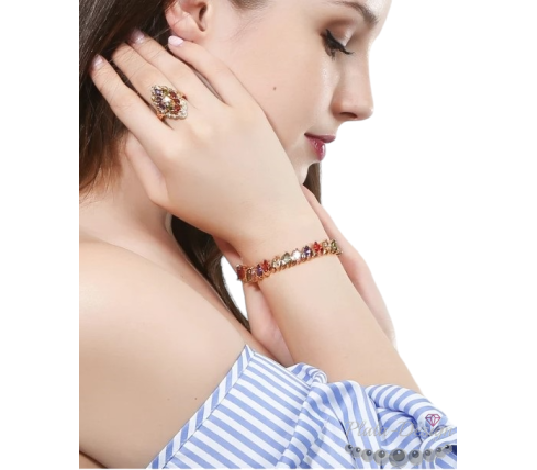 PULSERA DE DISEÑO CON CIRCONITAS MULTICOLOR