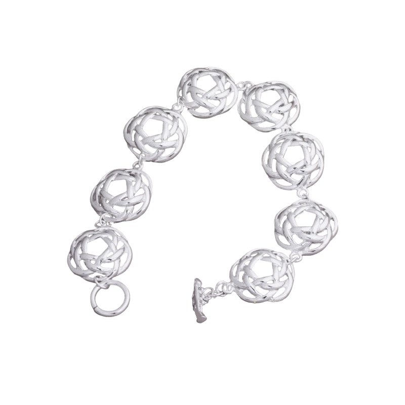 PULSERA CÍRCULOS CALADOS CON PLATA 925