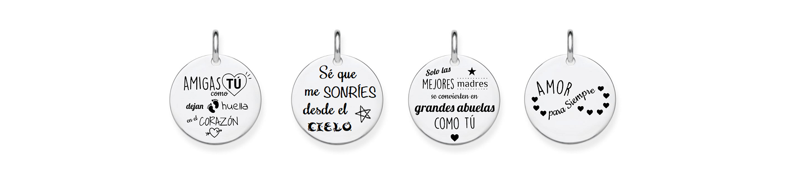 Chapas sueltas para pulseras ♥ Medallas para pulseras ♥ Chapas zamak
