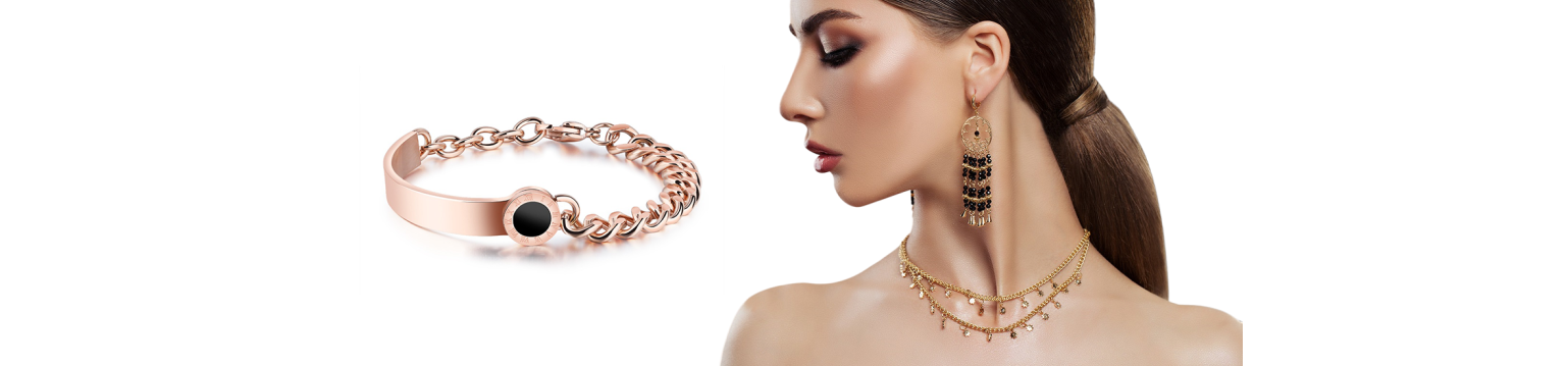 Pulseras de acero para mujer ♥ Pulseras de zamak y plata para mujer