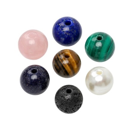 Piedras naturales y perlas