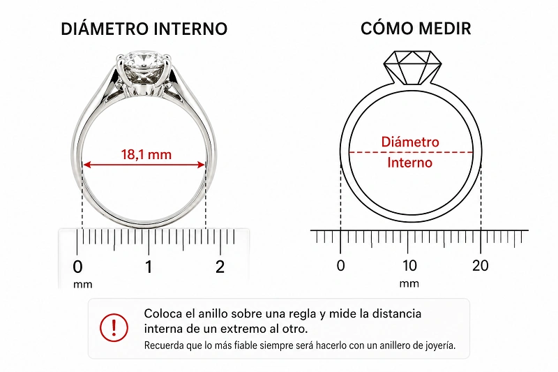 como medir anillos