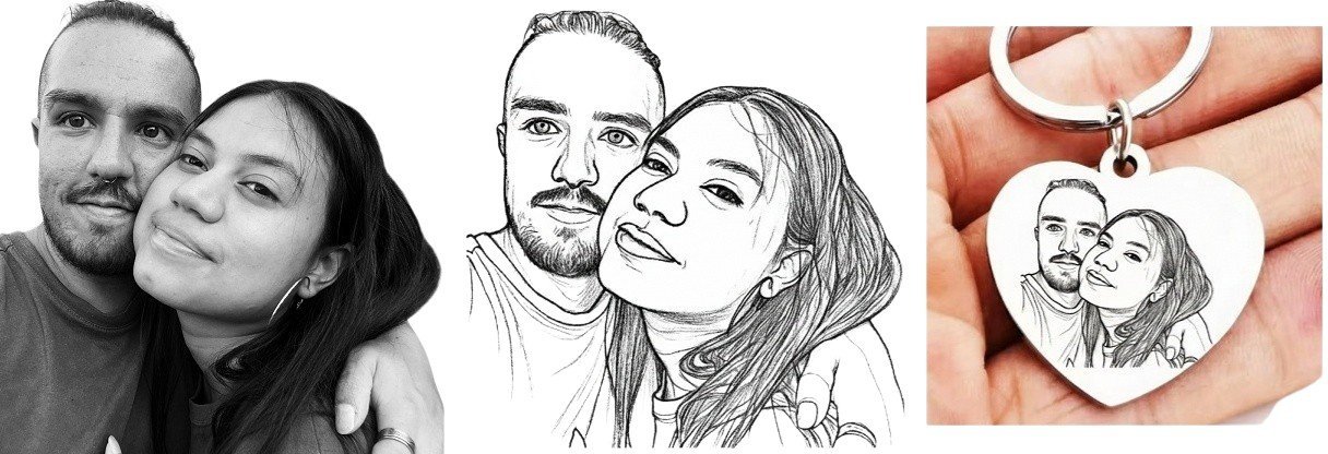 grabado de fotos en joyas