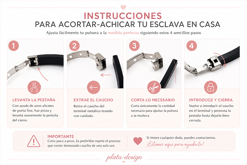 como achicar una esclava de cuero o caucho