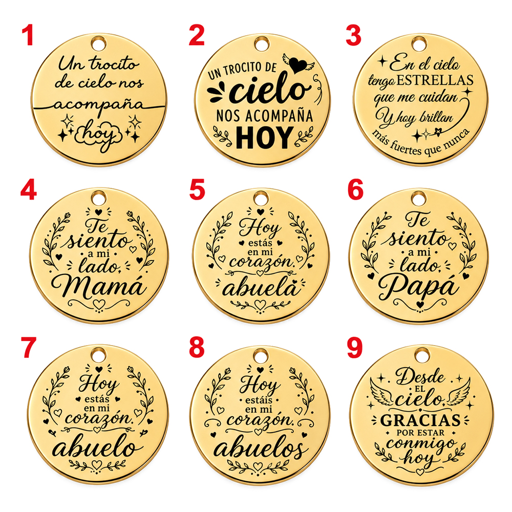 medallas para ramo de novia doradas personalizadas