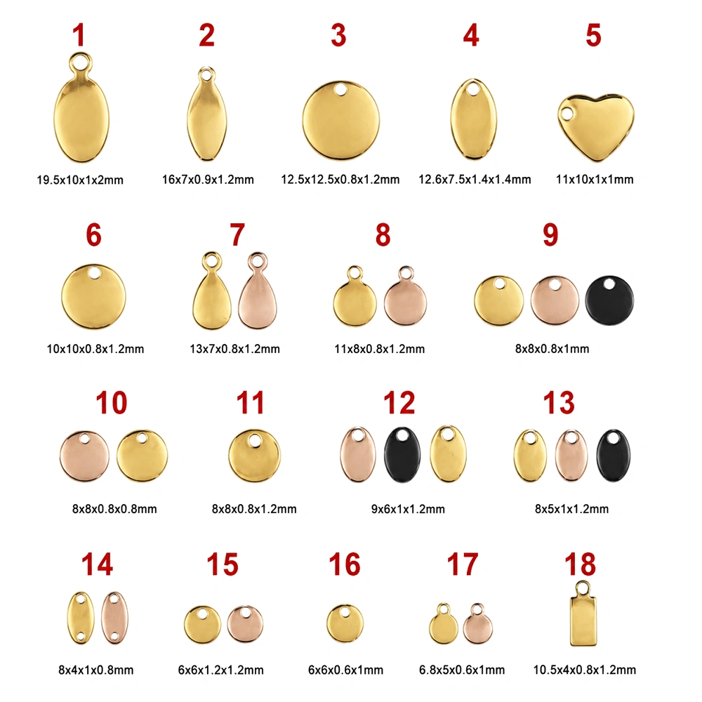 mini chapas con logotipo para creaciones de joyas y complementos
